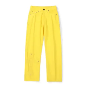 Luxury Reps Chrome Hearts Jeans Red Sheepskin Cowhide