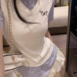 High Quality Thom Browne Plaid Short-Sleeved Shirt