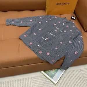 High Quality Louis Vuitton Outerwear Red Denim Embroidery