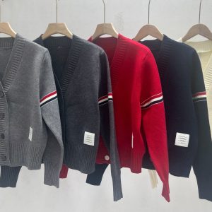 Luxury Aaa Thom Browne Long-Sleeved Cardigan