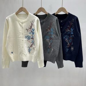 Luxury Dior Long-Sleeved Cardigan