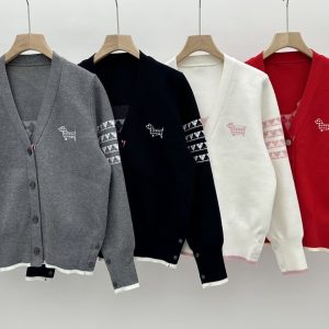 High Quality Thom Browne Long-Sleeved Cardigan