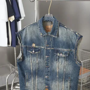 AAA Balenciaga Shorts Ash Denim Spring Summer