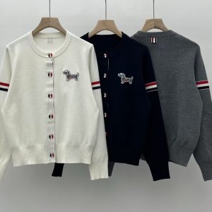 High Quality Aaa Thom Browne Long-Sleeved Cardigan