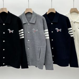 Designer Thom Browne Jacquard Outerwear