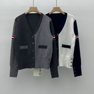 Luxury Thom Browne Long-Sleeved Cardigan