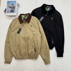 Designer Reps Ralph Lauren Shirts Red Cotton Corduroy Denim Spring Autumn Mid-Autumn Embroidery