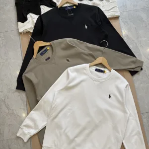 Super Clone Ralph Lauren Long-Sleeved Red Cotton Combed Daily Commute Autumn Winter And Embroidery