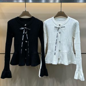 High Quality Designer Miu Miu Long-Sleeved Cardigan