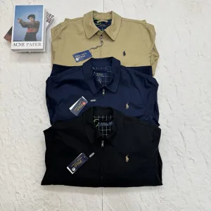 Designer Ralph Lauren Coat Blue Cotton Pure Streetwear Embroidery