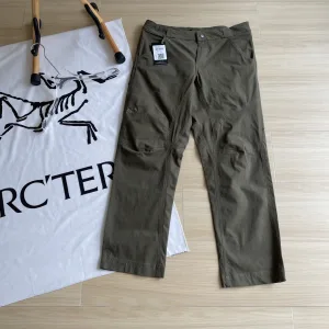 Designer Archaeopteryx Trousers Green Cotton Pure Down Nylon Spandex Mesh Relaxed Fit Spring Autumn Embroidery Patch
