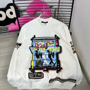 AAA Designer Louis Vuitton Sweatshirt Ash Cotton Pure
