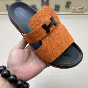 High Quality Aaa Hermès Genuine Leather Slippers