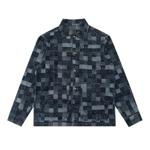 Luxury AAA Ami Pants Red Jacquard Denim Winter Patch