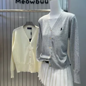 Designer Ralph Lauren Lace Long-Sleeved Cardigan