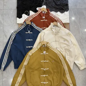 High Quality Adidas Casual Trousers Red Suede Clean Lines Daily Commute Street Style Relaxed Silhouette