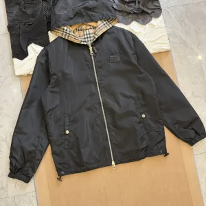 Designer Burberry Outerwear Ash Polyester Clean Lines Daily Commute