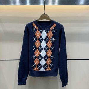 Luxury Aaa Miu Miu Diamond Long-Sleeved