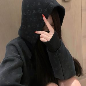 High Quality Designer Louis Vuitton Jacquard Hoodie