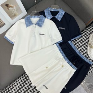 1:1 Luxury Miu Miu Plaid Set