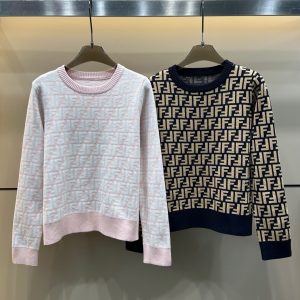 High Quality 1:1 Fendi Jacquard Long-Sleeved Sweater