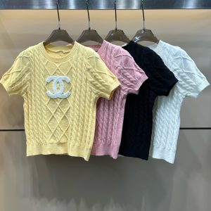 Aaa Luxury Chanel Diamond Short-Sleeved Shirt