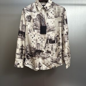 Designer Luxury Louis Vuitton Shell Long-Sleeved Shirt