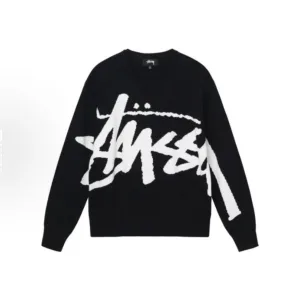 High Quality Reps Stussy Sweater Red Wool Autumn Winter And