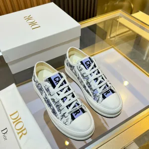 AAA Dior Casual Shoes Red Silk Cowhide Embroidery