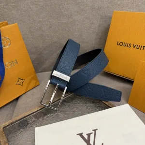 AAA Louis Vuitton Wide Belt Blue