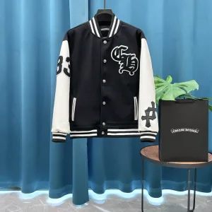 Reps AAA Chrome Hearts Jacket Red Wool Jacquard Embroidery