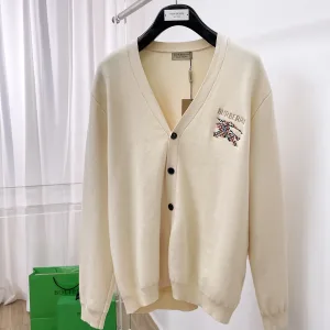 Luxury Burberry Cardigan Black Winter Embroidery