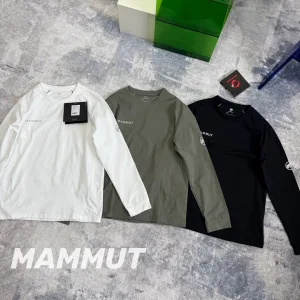 Designer Mammut Long-Sleeved Shirt Red Polyester Quick-Drying Light Outdoor Autumn