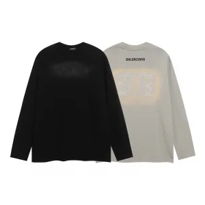 Luxury AAA Balenciaga Long Sleeves Red Cotton Silk Embroidery