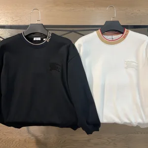 Super Clone Burberry Sweatshirt Red Summer Embroidery