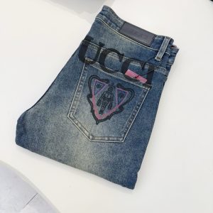 Luxury Designer Gucci Cotton Jeans For Fall