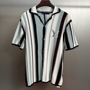 Designer Louis Vuitton Cotton Short-Sleeved Shirt