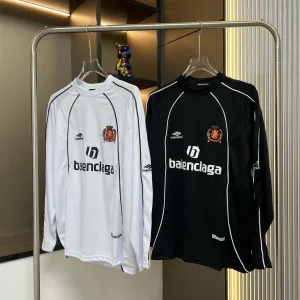 High Quality Super Clone Balenciaga Long Sleeves Red Silk Mesh