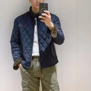 Luxury Ralph Lauren Outerwear Green Cotton Down Corduroy Embroidery