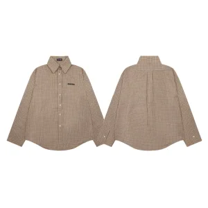 Reps Super Clone Prada Long-Sleeved Shirt Red Cotton Pure Sophistication Embroidery