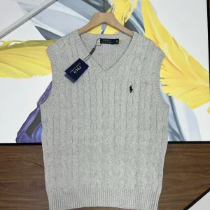 Luxury Designer Ralph Lauren Short-Sleeved Shirts Red Cotton Down Cable Knit Suitable For All Seasons Easy To Match Embroidery