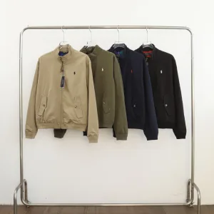AAA High Quality Ralph Lauren Long-Sleeved Jacket Red Cotton Down Nylon Woven Fabric Spring Crisp Silhouette Embroidery
