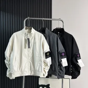 AAA Reps Stone Island Coat Ash Ribbed Fabric Exquisite Workmanship Street Style