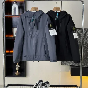 Super Clone Stone Island Jacket Red Nylon Twill Exquisite Workmanship Spring Autumn