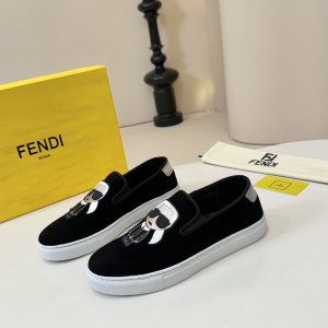 Designer Fendi Cowhide Loafers For Spring