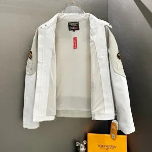 AAA High Quality Supreme Coat Red Cotton Denim Streetwear
