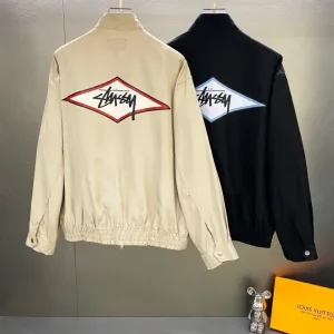 Luxury Super Clone Stussy Outerwear Black Nylon Fabric
