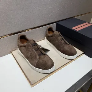 Super Clone Zegna Casual Shoes Color Genuine Leather Suede