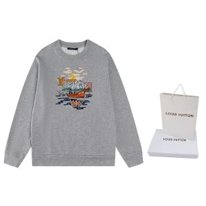 Aaa Louis Vuitton Cement Hoodies For Autumn