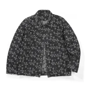 Super Clone High Quality Chrome Hearts Shirt Red Cotton Pure Jacquard Denim Sophistication Spring Summer Autumn Winter And